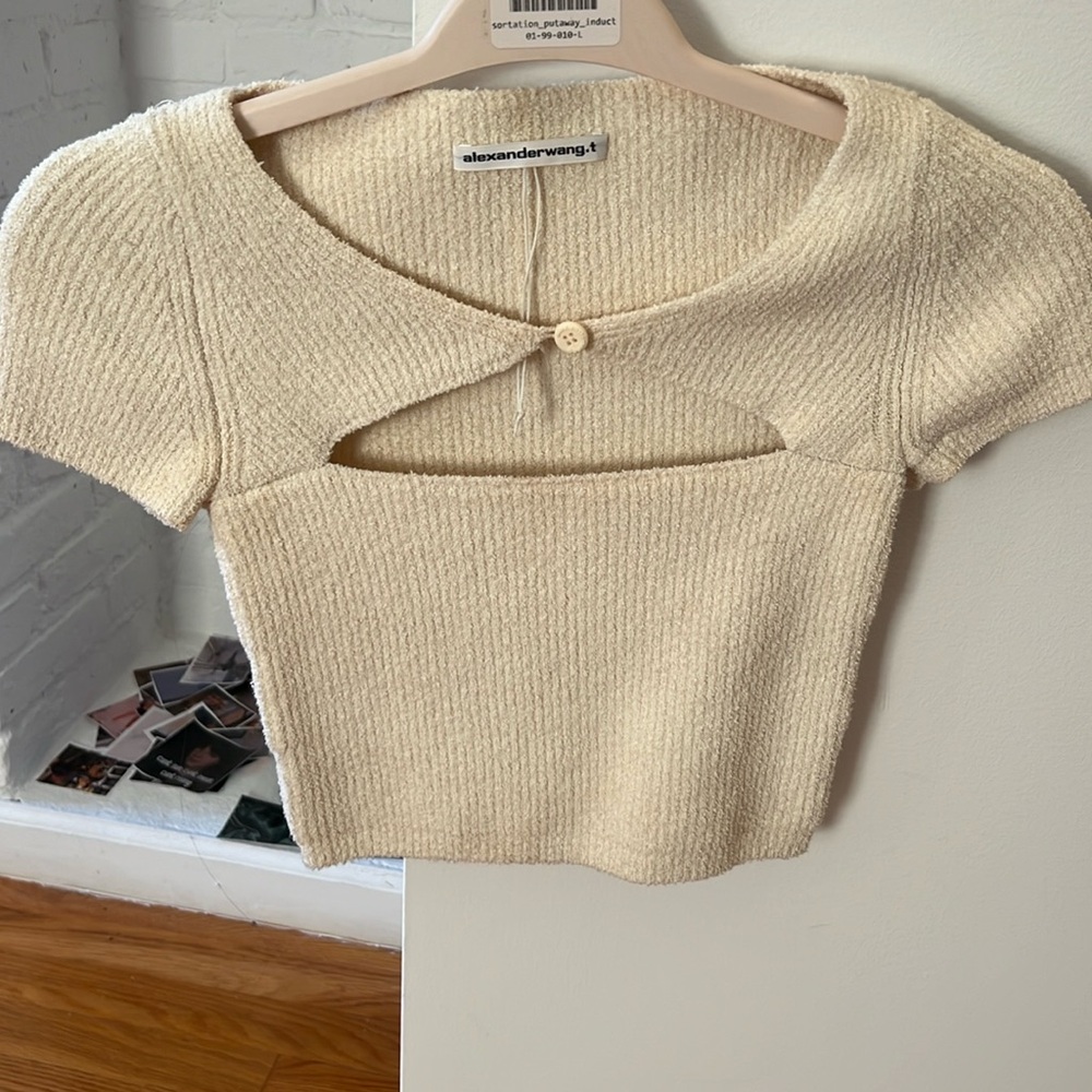 Alexander Wang T cream knit top - worn once!